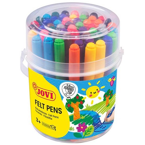 Jovi Maxi Felt Tip Markers Assorted Colours, Pack of 48