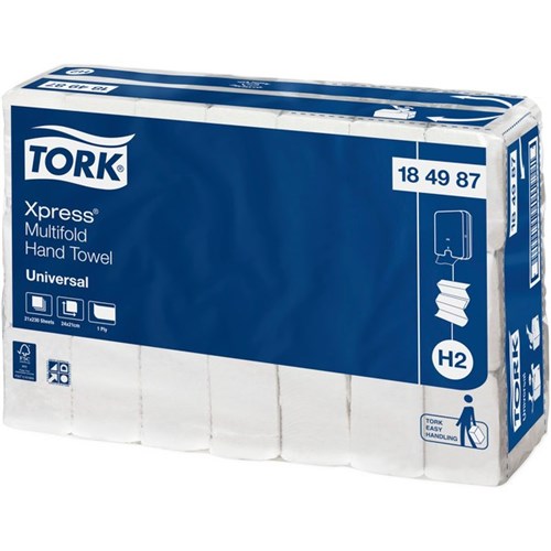 Tork H2 Universal Xpress Paper Towel 1Ply 184987, Carton of 21 Packs