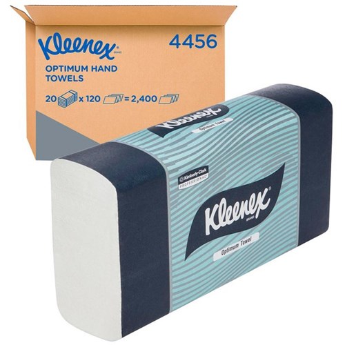Kleenex 4456 Optimum Paper Hand Towels, Carton of 20 Packs of 120