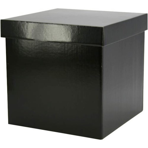 Square Gift Box With Lid 240mm Black