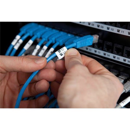 Dymo Labelling Tape Rhino Industrial Flexible Nylon 12mm x 3.5m Black on White