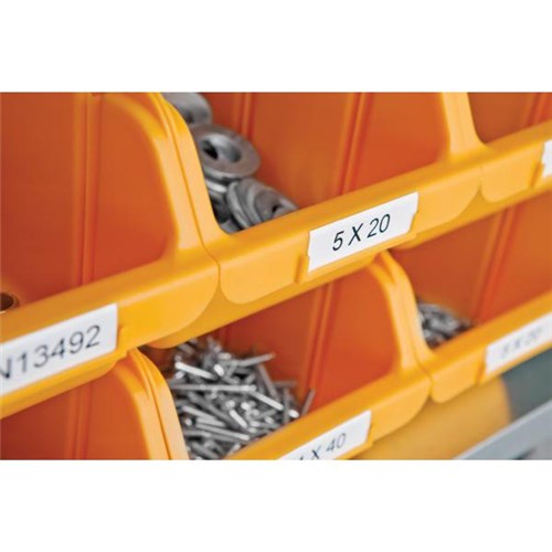 Dymo Labelling Tape Rhino Industrial Vinyl 12mm x 5.5m Black on White