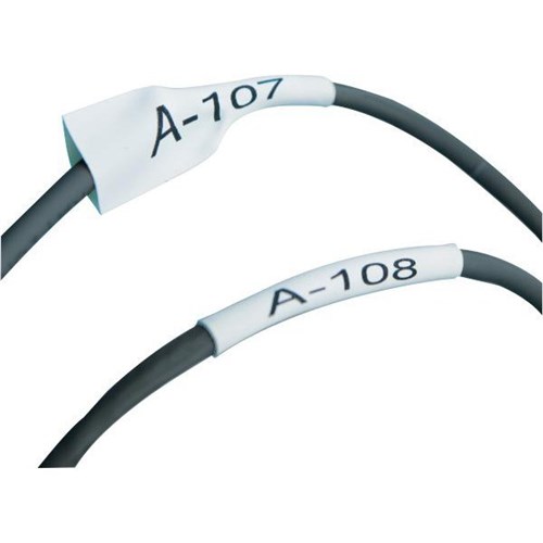 Dymo Labelling Tape Rhino Industrial Heat-Shrink 9mm x 1.5m Black on White