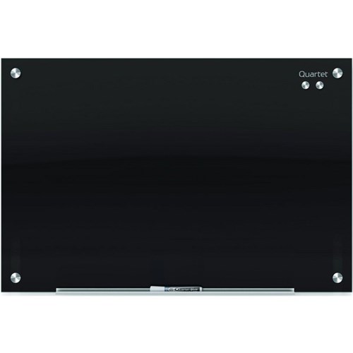 Quartet Infinity Glass Board Magnetic Black 450 x 600mm
