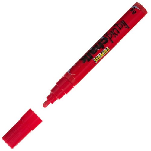 Texta Liquid Chalk Dry Wipe Window Marker 4.5mm Bullet Tip Red