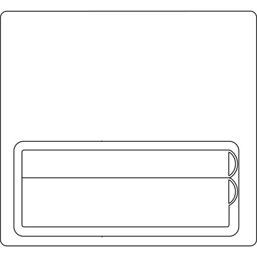 Blank Courier Labels Permanent Thermal Perforated 40mm Core 110x120mm, Roll of 400