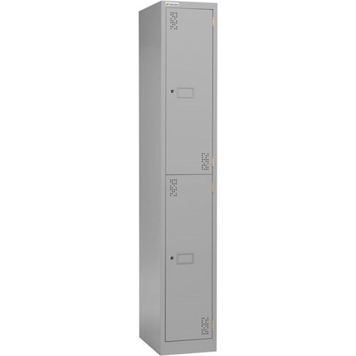 Precision Classic 2 Tier Locker 300mm Camlock Silver Grey