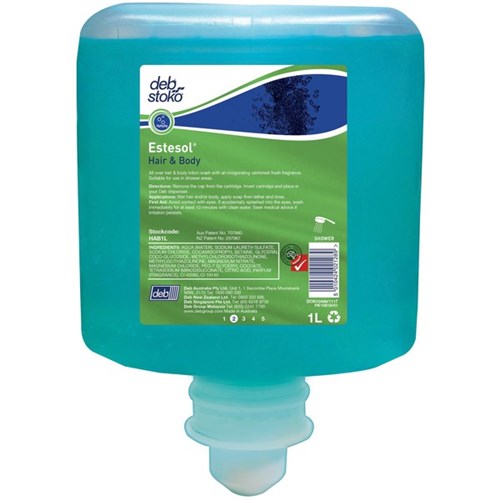 Deb Stoko Estesol Hand, Hair And Body Wash Soap Cartridge Rainforest 1L