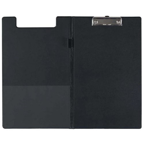 FM PVC Clipboard With Flap Foolscap Black