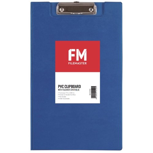 FM PVC Clipboard With Flap Foolscap Blue