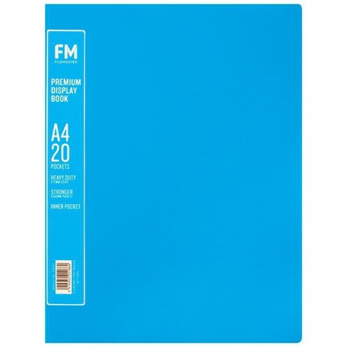 FM A4 Premium Display Book 20 Pockets Ice Blue