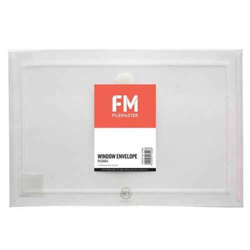 FM Window Envelope Reusable Polyprop Clear
