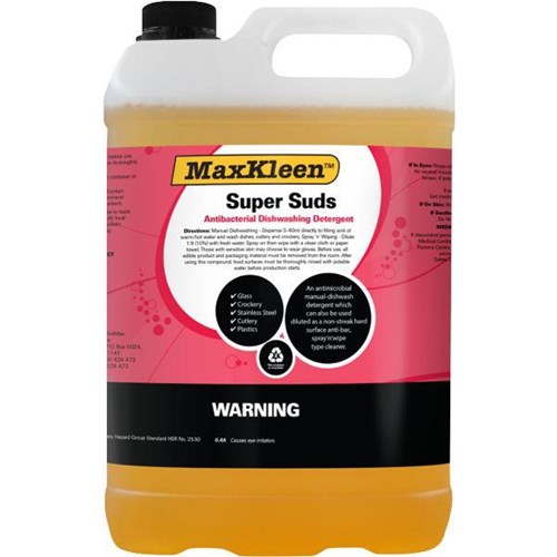 MaxKleen Super Suds Antibacterial Dishwashing Liquid Detergent 5L