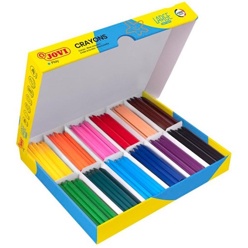 Jovi Hard Crayons Classroom Pack A Assorted Colours, Box of 300