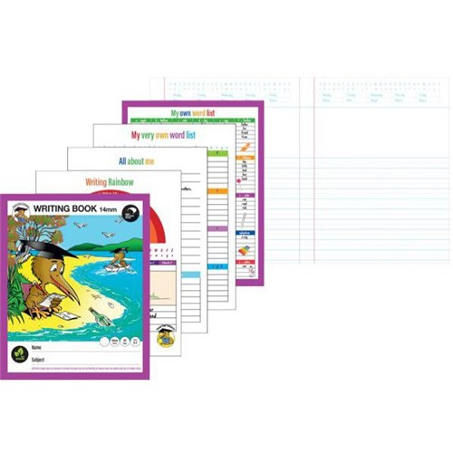 Clever Kiwi Writing Exercise Book 14mm Ruled 32 Leaves