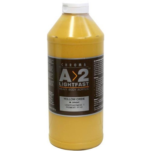 A2 Art Student Acrylic Paint 1L Yellow Oxide