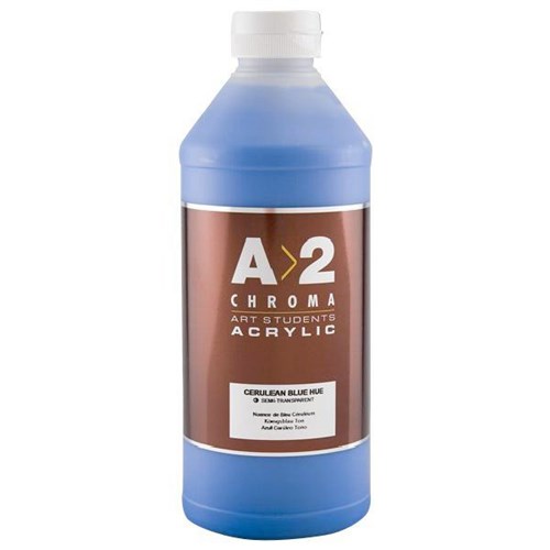 A2 Art Student Acrylic Paint 1L Cerulean Blue