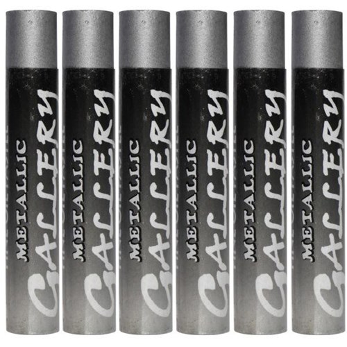 Mungyo Oil Pastels Metallic Silver, Pack of 6