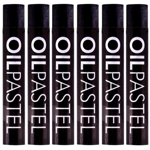 Mungyo Oil Pastels Black, Pack of 6
