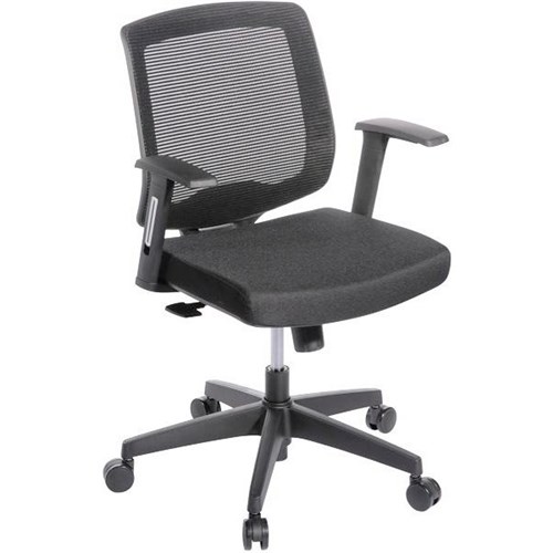 Media Meeting Chair With Arms Mesh Back Black