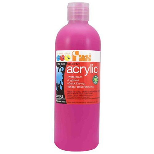 Fas Student Acrylic Paint 500ml Magenta