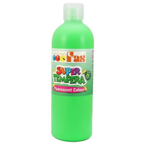 Fas Super Tempera Poster Paint 500ml Fluoro Green