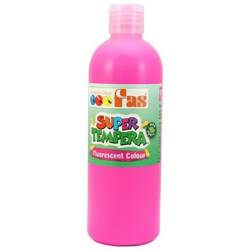 Fas Super Tempera Poster Paint 500ml Fluoro Pink