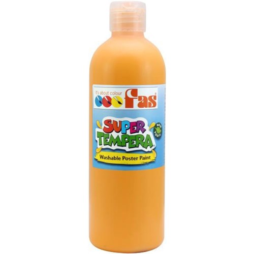 Fas Super Tempera Poster Paint 500ml Deep Yellow