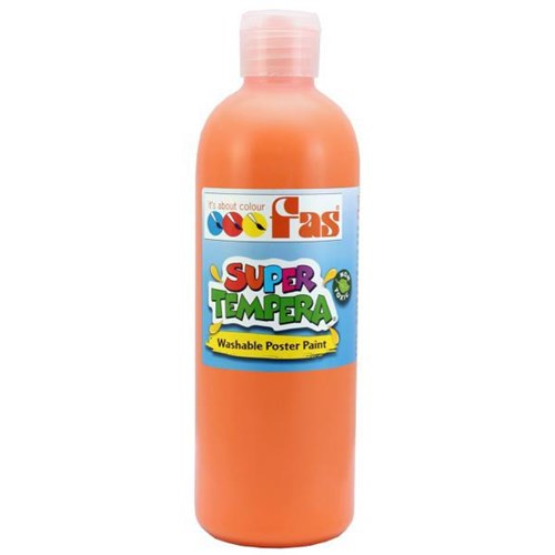 Fas Super Tempera Poster Paint 500ml Orange