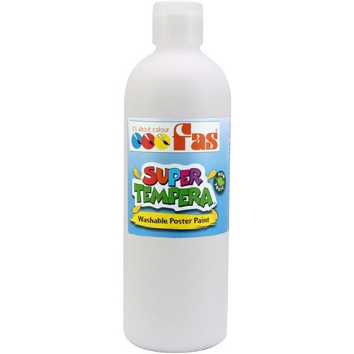 Fas Super Tempera Poster Paint 500ml White
