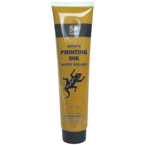 Five Star Water Based Printing Ink 115ml Yellow Ochre