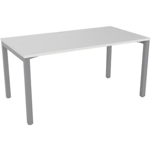 1500x800mm White Top/Silver Frame