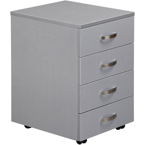 Spartan Mobile 4 Drawer Silver
