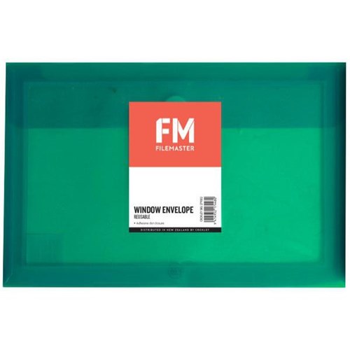 FM Reusable Window Envelope Polyprop Green