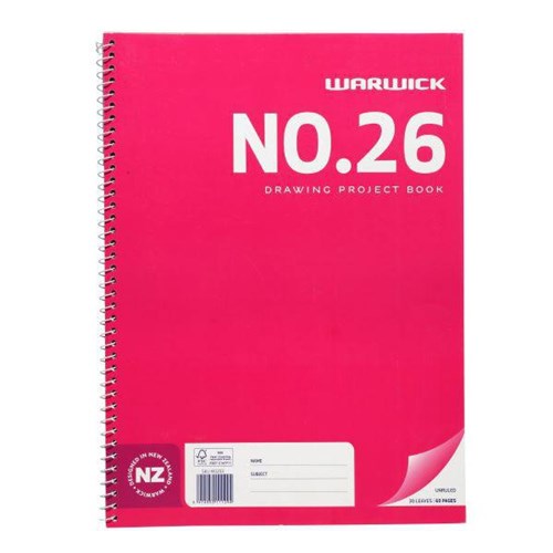Warwick No.26 Spiral Project Book 100gsm 30 Leaves