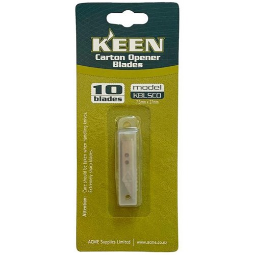 Keen Safety Carton Opener Cutter Blades KBLSCO, Pack of 10