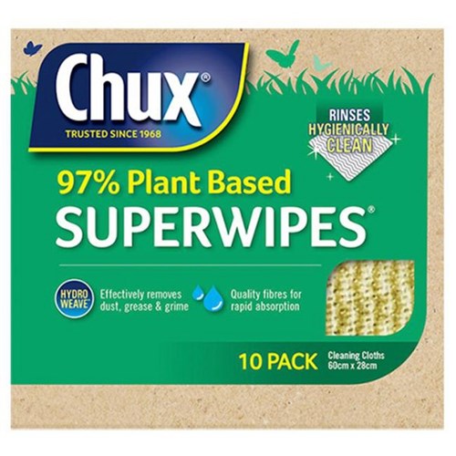 Chux Sustainable Biodegradable Superwipes, Pack of 10