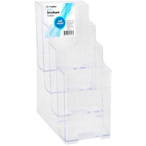 OfficeMax Brochure Holder Vertical Freestanding/Wall Mountable DLE 4 Tier