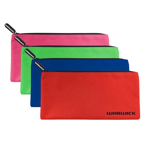 Warwick Pencil Case Flat Rectangular 210x110mm Assorted Colours