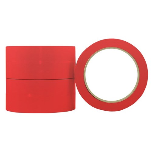 Vinyl Tape S350R Red 48mm x 66m, Carton of 36 Rolls