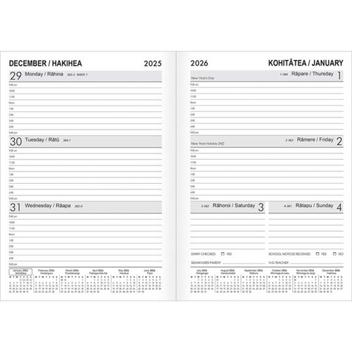 Collins A53 Student Diary A5 Week To View 2026