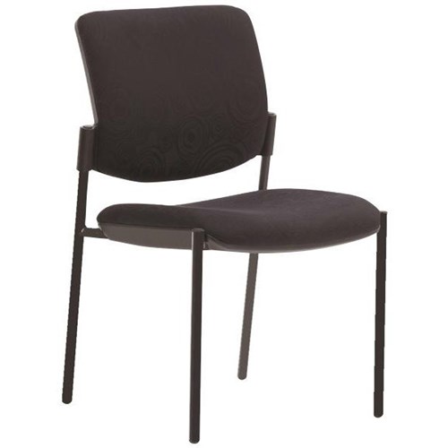 Vision Visitor Chair Black Frame Ebony Fabric