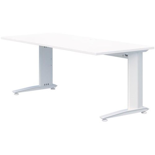 Energy Single User Desk 1800mm White/White