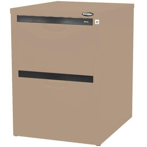 Europlan 2 Drawer Under Desk Filing Cabinet Driftwood
