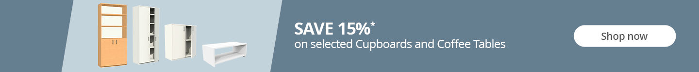 Save 15% off selected cupboards and coffee table. Shop now.