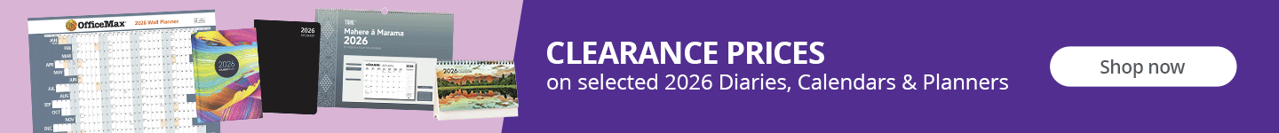 Clearance Prices on selected 2026 Diaries, Calendars and Planners. Shop now!
