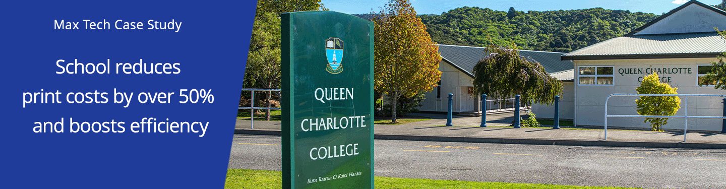 Queen Charlotte College cuts print spend in half with the new managed print system